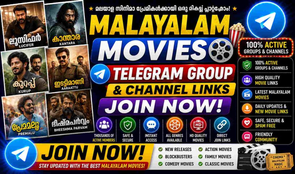 Malayalam Movies Telegram Group Links Join