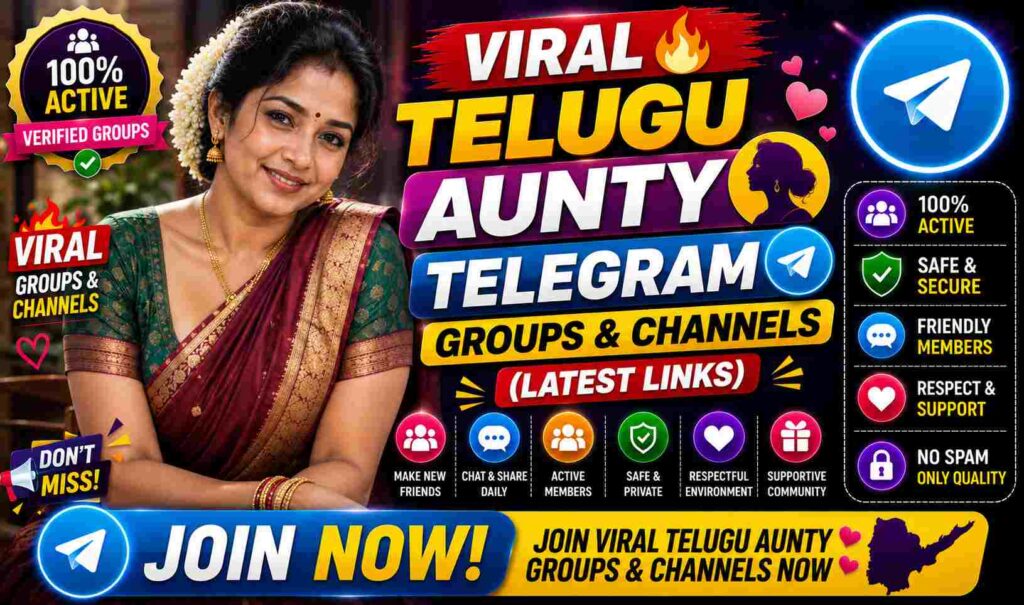 Viral Telugu Aunty Telegram Groups & Channels (Latest Links)